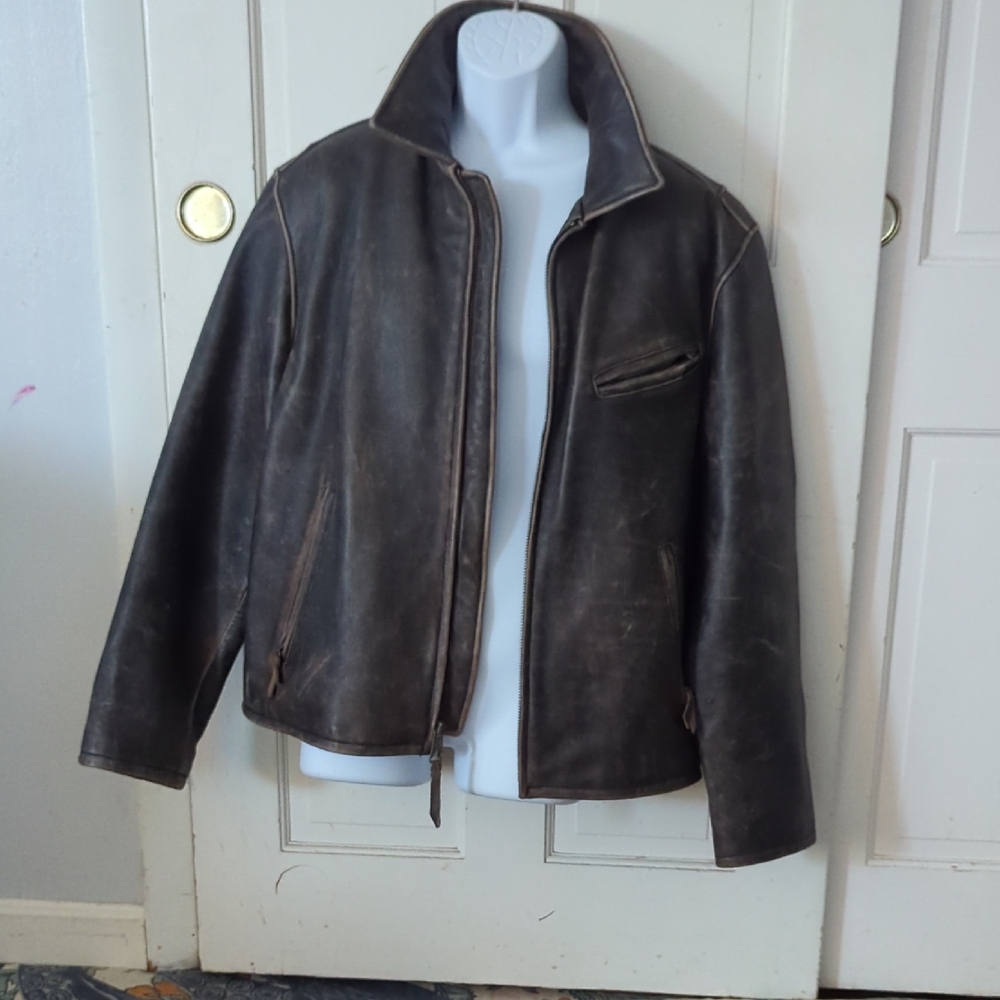 Levi's Brown Motorcycle Field Jacket with Stand-Up Collar